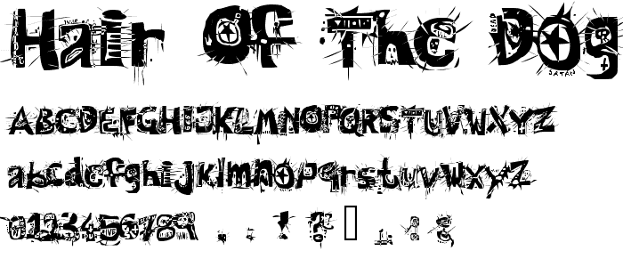 Hair of the dog font
